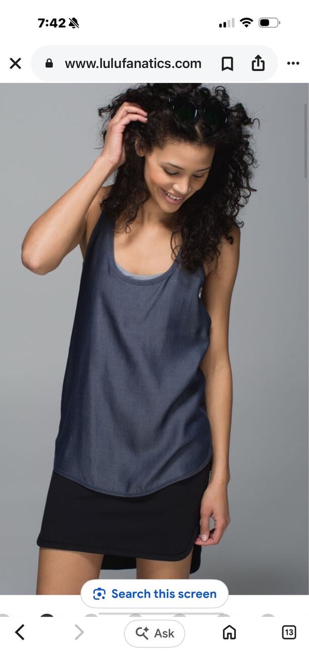 Lululemon Principle Tank in Deep Navy size 8